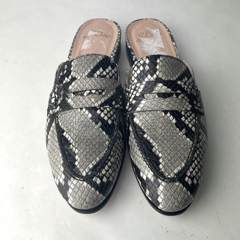 J Crew Academy Snake Print Penny Loafers 7 - Picture 2 of 9